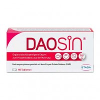 Фермент для расщепления гистамина в кишечнике DAOSIN Tabletten 10 таблеток Stada Фермент для расщепления гистамина в кишечнике DAOSIN Tabletten 10 таблеток Stada