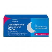 Снотворное для быстрого засыпания DIPHENHYDRAMINHYDROCHLORID STADA 50 mg Tabletten 20 шт Stada