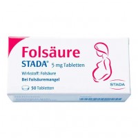 Фолиевая кислота для беременных FOLSÄURE STADA 5 mg Tabletten 56 шт Stada Фолиевая кислота для беременных FOLSÄURE STADA 5 mg Tabletten 56 шт Stada