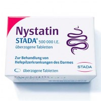 Таблетки от дрожжевых заболеваний кишечника. NYSTATIN STADA 500.000 I. E. überzogene 100 шт Stada Таблетки от дрожжевых заболеваний кишечника. NYSTATIN STADA 500.000 I. E. überzogene 100 шт Stada