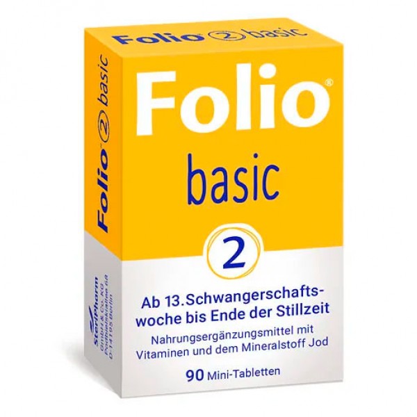 Витамины для беременных с 13 недели FOLIO 2 basic Filmtabletten 90 шт SteriPharm Витамины для беременных с 13 недели FOLIO 2 basic Filmtabletten 90 шт SteriPharm