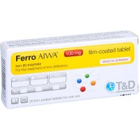 Таблетки при дефиците железа FERRO AIWA 100 mg Filmtabletten 20 шт T & D Pharma