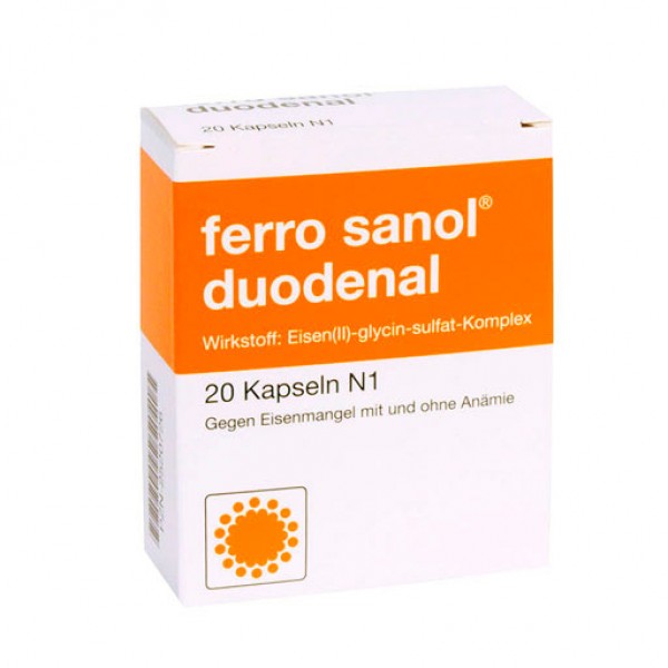 Капсулы при дефиците железа FERRO SANOL duodenal Hartkaps.m.msr.überz.Pell. 20 шт UCB Капсулы при дефиците железа FERRO SANOL duodenal Hartkaps.m.msr.überz.Pell. 20 шт UCB