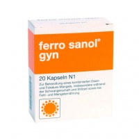 Капсулы при дефиците железа FERRO SANOL gyn Hartkaps. m. msr. überz. Pellets 20 шт UCB