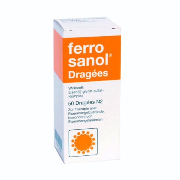 Таблетки при дефиците железа FERRO SANOL überzogene Tabletten 50 шт UCB Таблетки при дефиците железа FERRO SANOL überzogene Tabletten 50 шт UCB