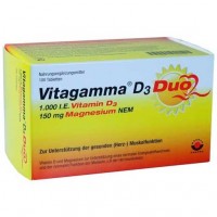 Витамин Д3+магний VITAGAMMA D3 Duo 1.000 I. E Vit. D3 150mg Magnes. NEM 100 таблеток VITAGAMMA Витамин Д3+магний VITAGAMMA D3 Duo 1.000 I. E Vit. D3 150mg Magnes. NEM 100 таблеток VITAGAMMA