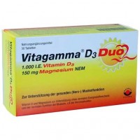 Витамин Д3+магний VITAGAMMA D3 Duo 1.000 I. E Vit. D3 150mg Magnes. NEM 50 таблеток VITAGAMMA Витамин Д3+магний VITAGAMMA D3 Duo 1.000 I. E Vit. D3 150mg Magnes. NEM 50 таблеток VITAGAMMA