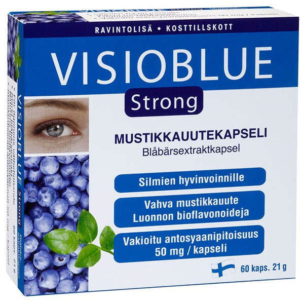 Витамины с экстрактом черники Visioblue Strong 60 капсул Hankintatukku Витамины с экстрактом черники Visioblue Strong 60 капсул Hankintatukku
