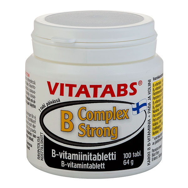 Витамины Vitatabs B-Complex Strong 100 таблеток Hankintatukku Витамины Vitatabs B-Complex Strong 100 таблеток Hankintatukku