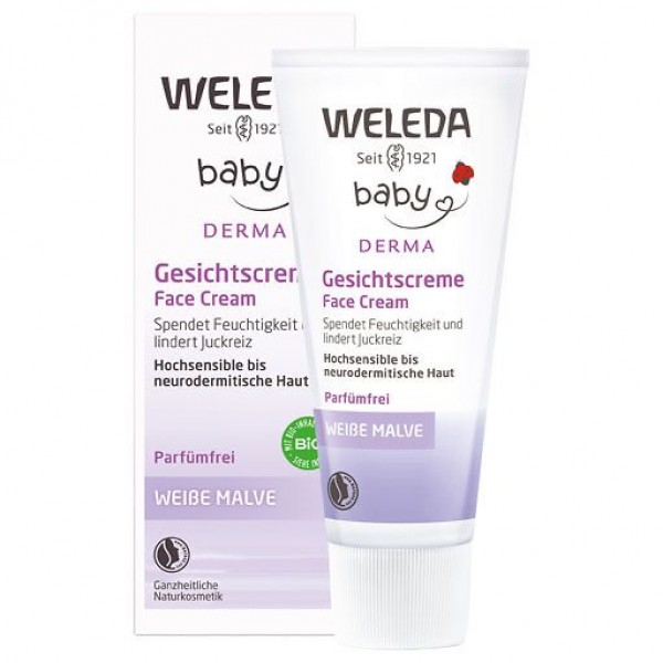 Крем для лица детский WELEDA weiße Malve Gesichtscreme 50 мл weleda Крем для лица детский WELEDA weiße Malve Gesichtscreme 50 мл weleda