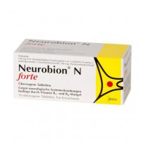 Таблетки при недостатке витаминов B1 и B6 NEUROBION N forte überzogene Tabletten 50 шт wick