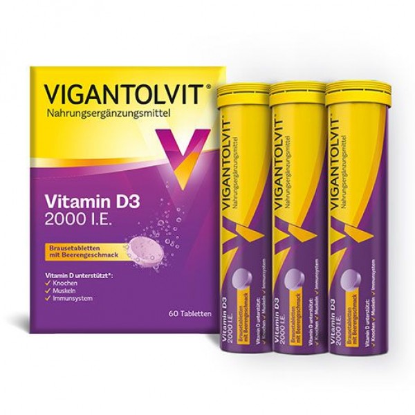Шипучие таблетки витамин Д3 VIGANTOLVIT 2000 I.E. Vitamin D3 Brausetabletten 60 шт wick Шипучие таблетки витамин Д3 VIGANTOLVIT 2000 I.E. Vitamin D3 Brausetabletten 60 шт wick