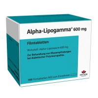Антиоксидант альфа-липоевая кислота ALPHA-LIPOGAMMA 600 mg Filmtabletten 100 шт Worwag
