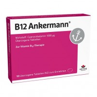 Против усталости и истощения витамин B12 ANKERMANN überzogene Tabletten 50 шт Worwag