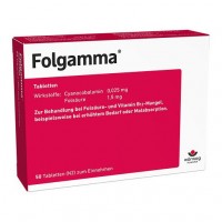 Фольгамма для лечения дефицита фолиевой кислоты и витамина В12 FOLGAMMA Tabletten 50 шт Worwag
