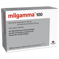 Для нервной системы витаминов В1 и В6 MILGAMMA 100 mg überzogene Tabletten 100 шт Worwag