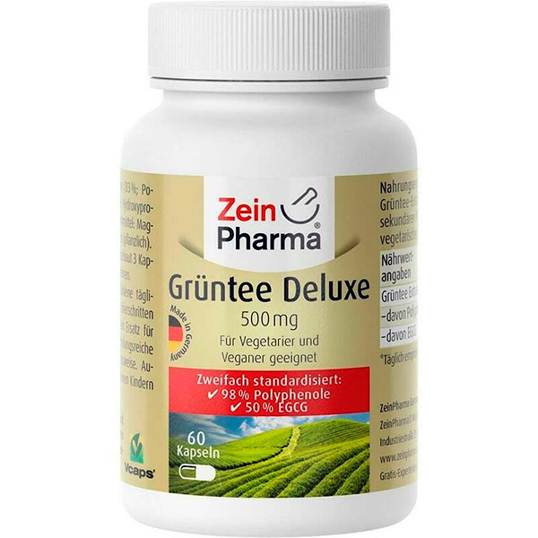 Капсулы c ЗЕЛЕНЫМ ЧАЕМ GRÜNTEE Kapseln 80/45 Deluxe 60 шт Zein Pharma Капсулы c ЗЕЛЕНЫМ ЧАЕМ GRÜNTEE Kapseln 80/45 Deluxe 60 шт Zein Pharma