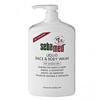 Жидкость для очистки лица и тела LIQUID FACE & BODY WASH флакон 1000 мл SebaMed